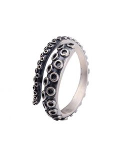 2021 Adjustable punk New octopus  ring titanium Opening  men and women  General style
